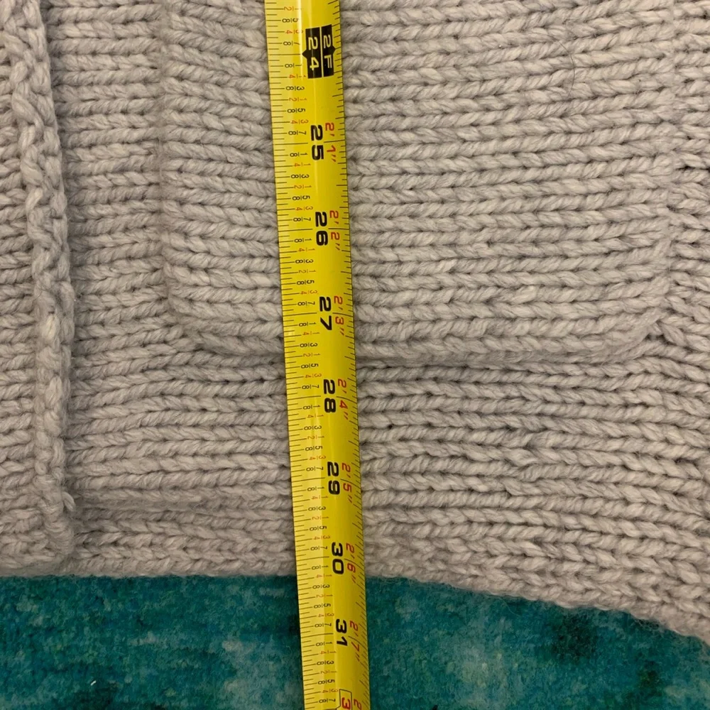 Gap Chunky Shawl Collar Cardigan Sweater Grey - Picture 9 of 10